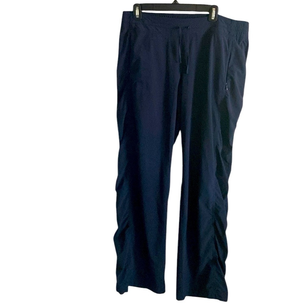 Athleta Women’s Navy Blue Drawstring Track Pants Size 14 Work Out Athleisure